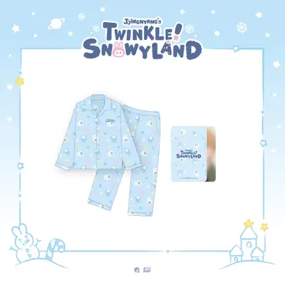 *재판매* オンユ(ONEW) - POP-UP [JJINGNYANGS TWINKLE SNOWYLAND] MD 30. スリープパジャマ [M] (PAJAMAS [M])