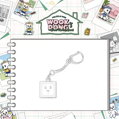 イ・ドンウク(LEE DONG WOOK) - [WOOKDONG'S HOME SWEET HOME] MD 18. 手描きイラスト キーキャップ キーリング (DOODLE KEYCAP KEYRING)