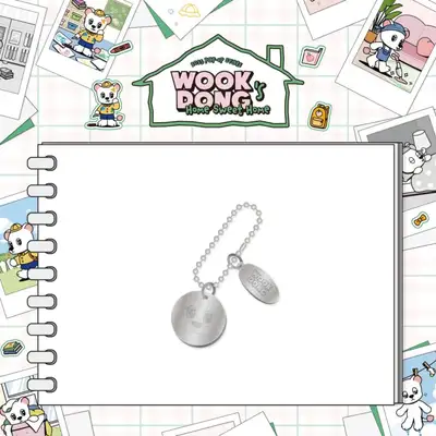 イ・ドンウク(LEE DONG WOOK) - [WOOKDONG'S HOME SWEET HOME] MD 19. 手描きメタルキーリング(DOODLE METAL KEYRING)