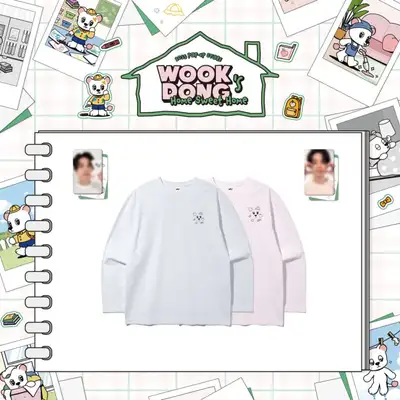 イ・ドンウク(LEE DONG WOOK) - [WOOKDONG'S HOME SWEET HOME] MD 26. 手描き刺繍Tシャツ (DOODLE EMBROIDERED T-SHIRTS)
