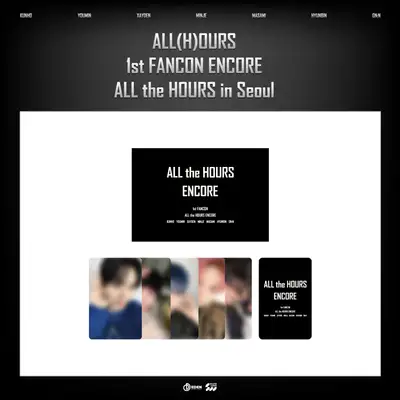 ALL(H)OURS - 1st FANCON ENCORE [ALL the HOURS] in Seoul MD 01. ランダムトレーディングカード