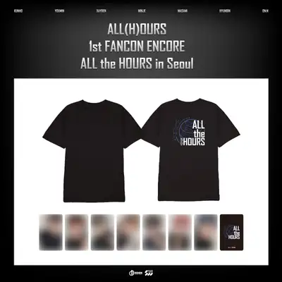 ALL(H)OURS (オールアワーズ) - 1st FANCON ENCORE [ALL the HOURS] in Seoul MD 04. 半袖 Tシャツ
