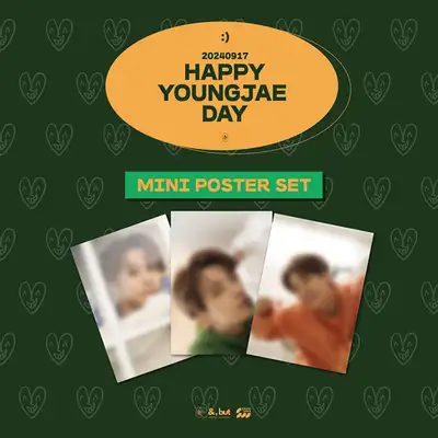 ヨンジェ(YOUNGJAE) BIRTHDAY CAFE [HAPPY YOUNGJAE DAY] MD 01. ミニポスターセット(MINI POSTER SET)