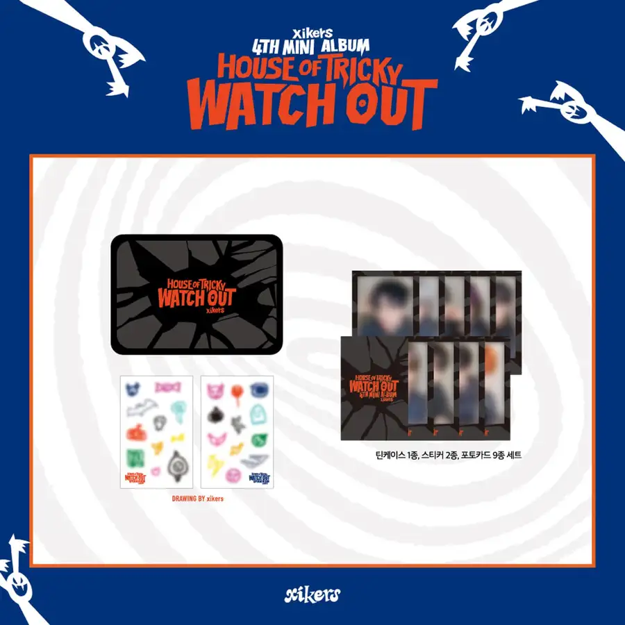 xikers POP-UP STORE [HOUSE OF TRICKY : WATCH OUT] MD 02. Tin Case Deco Set