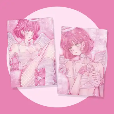 [ミピ_riri] リリ ポストカード 2種セット / イラストポストカード / イラストグッズ
