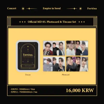 FORTENA [Empire in Seoul Concert] MD ティンケース フォトカードセット