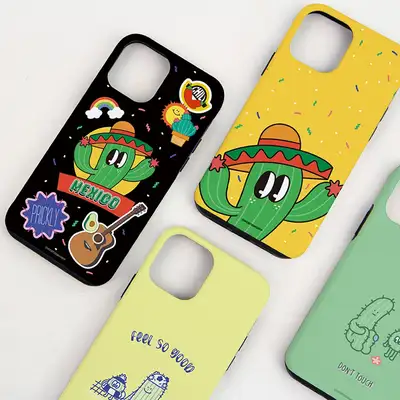 【ウェブトゥーンショップ】サボテンイラスト タフケース 6種 / ウェブトゥーン ケース / スマートフォンケース / バンパーケース