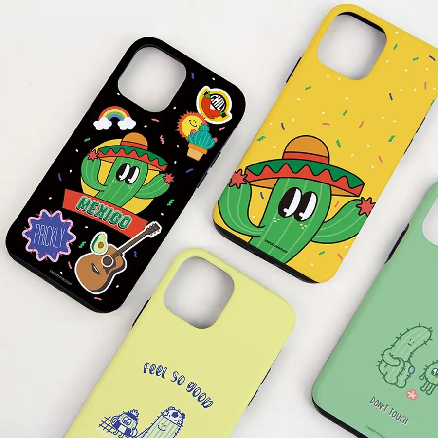 【ウェブトゥーンショップ】サボテンイラスト タフケース 6種 / ウェブトゥーン ケース / スマートフォンケース / バンパーケース