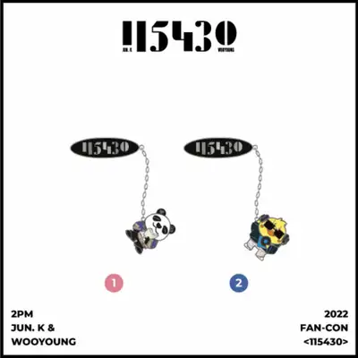 2PM JUN.K & WOOYOUNG 2022 FAN-CON [115430] OFFICIAL GOODS チェーンバッジ セット