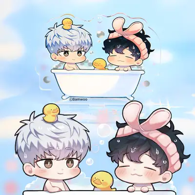 [Winter Passes Cherry Blossoms] Gyeoji Beot Bubble Bath Acrylic Stand Charm 1 Type / Webtoon Goods