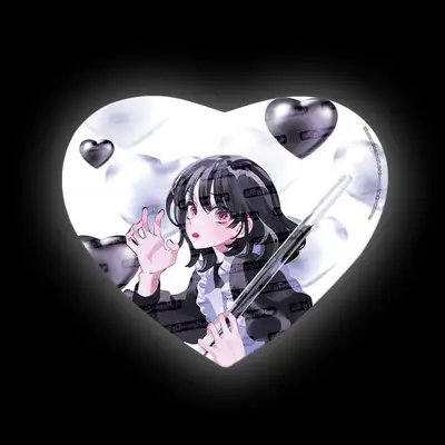 [銀舎_little eye patch] 銀舎 ハート マウスパッド 1種 / イラスト