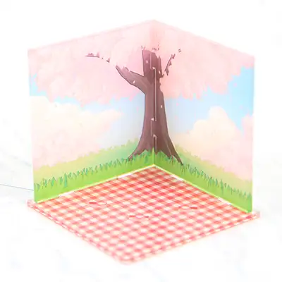 [ウェブトゥーン shop背景ジオラマ]桜のお花見1種/アクリルグッズ/背景チャム