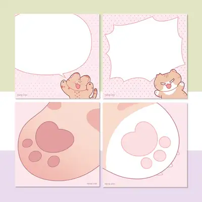 【アオンアオン】トゥシギとハンビョルイ 餅メモ帳 95×95mm 4種