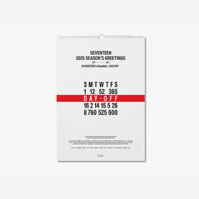 SEVENTEEN(セブンティーン) - 2025 WALL CALENDAR