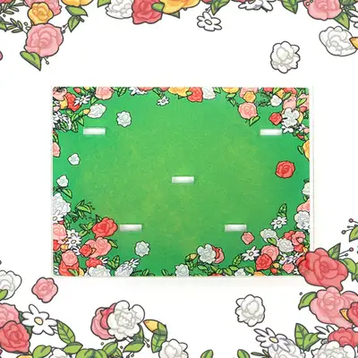 [ウェブトゥーンショップ背景ジオラマ] 花畑_床チャム / アクリルグッズ / 背景チャム