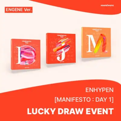 [Lucky Draw] ENHYPEN - [MANIFESTO : DAY 1] (ENGENE ver.) / (Random from 3 Versions) **Set of 3 - LUCKY DRAW 4 Entries