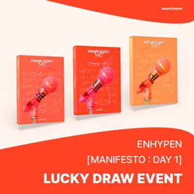 [Lucky Draw] ENHYPEN - [MANIFESTO : DAY 1] (Random 1 of 3 Versions) **4 Lucky Draw Entries with Set Purchase (3 Copies)