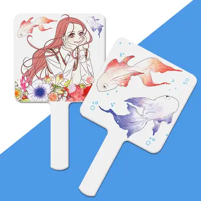 [アクアリウムの花畑] ハンドル四角ミラー 2種