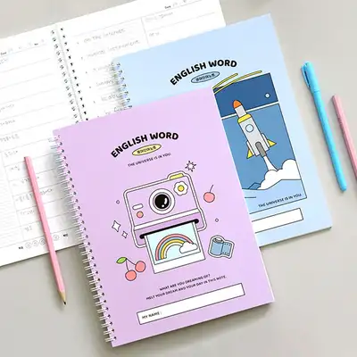 【3冊セット】インディゴチルドレン 小学英単語ノート - 高学年 学校生活編（624単語 スプリング製本）