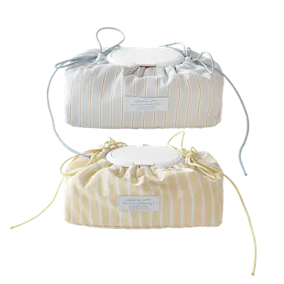 Lemony Stripe Wet Wipe Cover