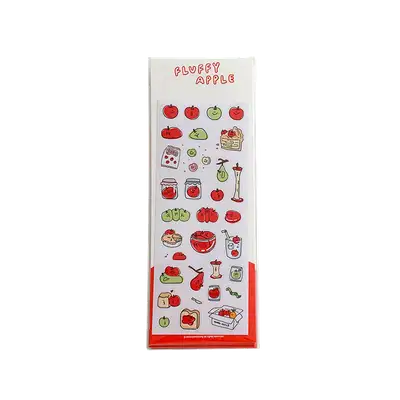 Fluffy Apple Removable Sticker