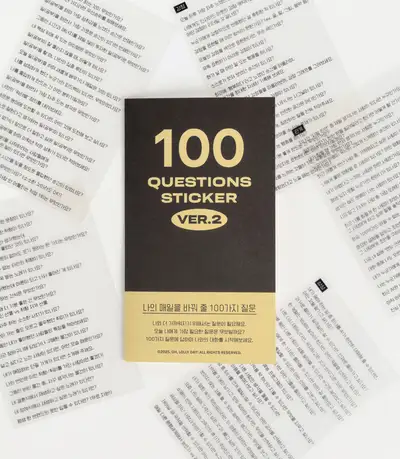 100 Questions ステッカー_ver.2