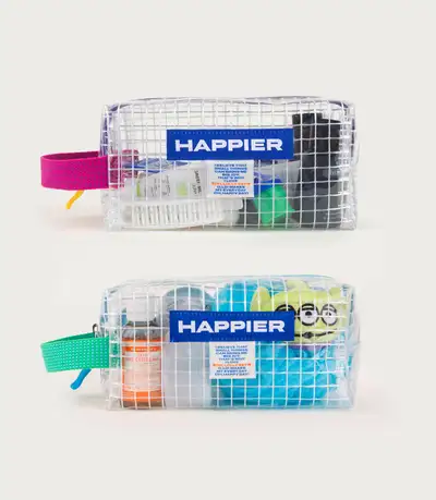 Happier label クリアブリックポーチ