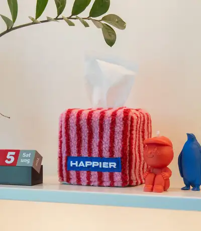 Happier label ティッシュカバー_ミニ