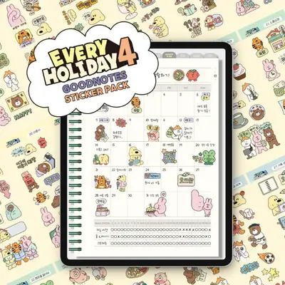 [即时发送] 每个假日GoodNotes贴纸包 ver.4