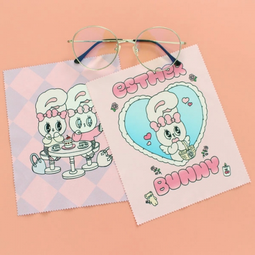 Esther Bunny Glasses Cleaning Cloth 2-Piece Set