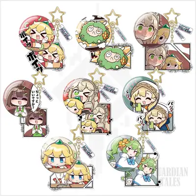 ガーディアンテイルズ「4コマ漫画」缶バッジ + キーホルダー
