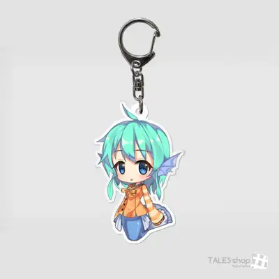 アクリルキーリング - 部屋の隅の人魚嬢 / フラットキャラ(人魚)
