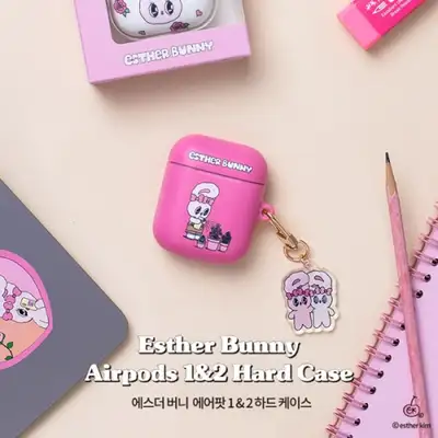 エスターバニー AirPods 1&2 ハードケース+アクリルキーリング付き