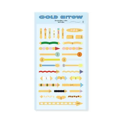 gold arrow sticker