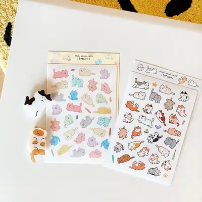 Mini Cat Transparent Sticker 2 Types