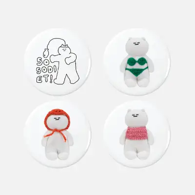 SOSO Character Pin Button Round S (44mm)