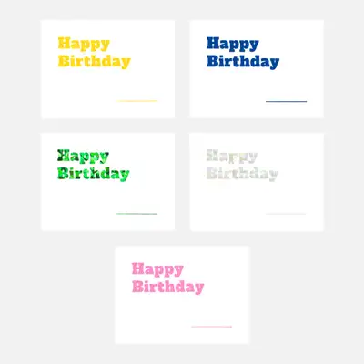 Message Card - HBD 5color