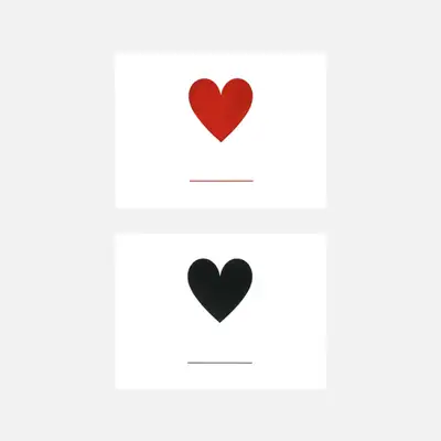 Message Card - Heart 2Color