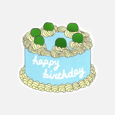 Cake Card - Green Grape Lemon