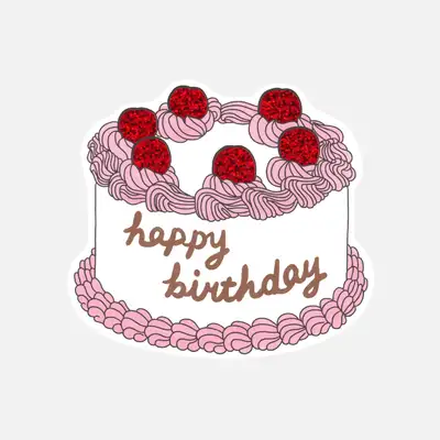 Cake Card - Cherry Cream
