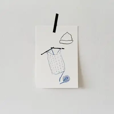 Postcard - Knitting