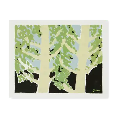 Postcard - Birch Forest