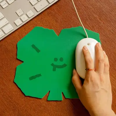 Lucky Four-Leaf Clover : Mouse Pad