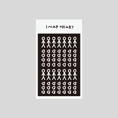 INAP HEART STICKER (WHITE)