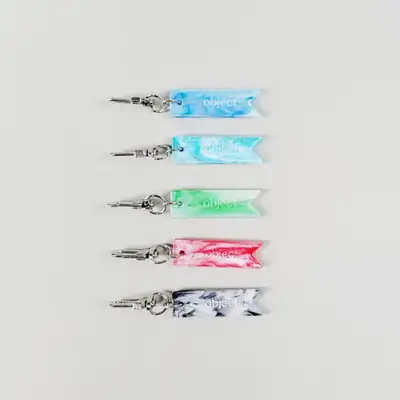 Object Plastic Keyring - Flag