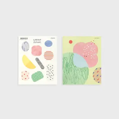 Garden picknic sticker set