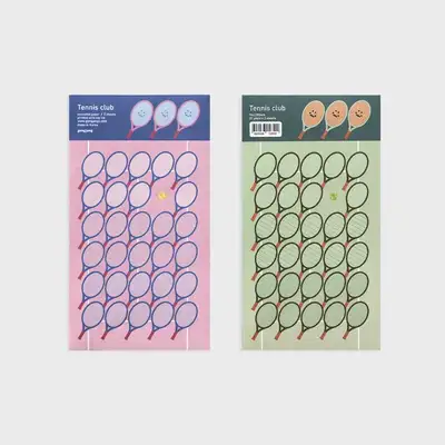 Tennis club sticker set