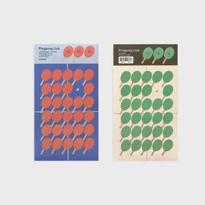 Pingpong club sticker set