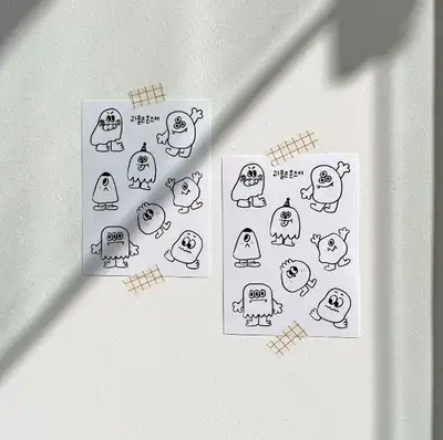 Monster Friends Doodle Sticker