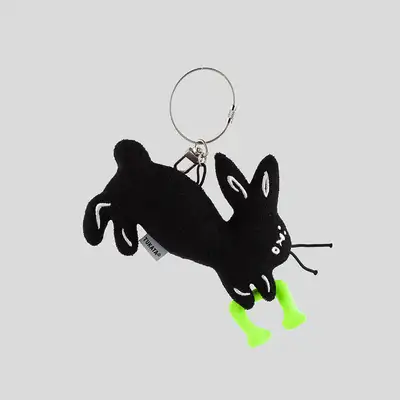 [Ddukkatta] BLACK TOKKI (Small) Fabric Doll Keyring
